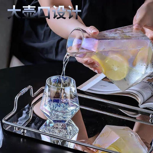 【1壶4杯】冷水壶套装创意玻璃凉水杯北欧钻石网红水壶套装扎啤壶果汁壶套装 商品图8