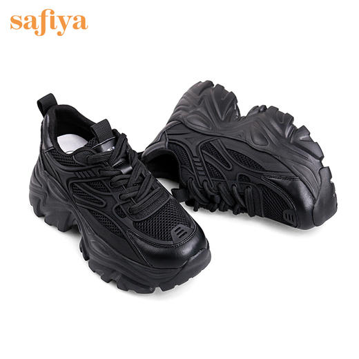 Safiya索菲娅双拼系带透气网面厚底老爹鞋2022秋新款运动鞋SF23112073 商品图2