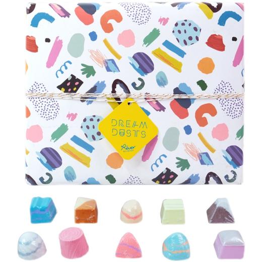 【YZ】Rever乐若巧克力转转浴爆礼盒10颗装滋养嫩肤精油护理泡澡泡脚球 商品图0