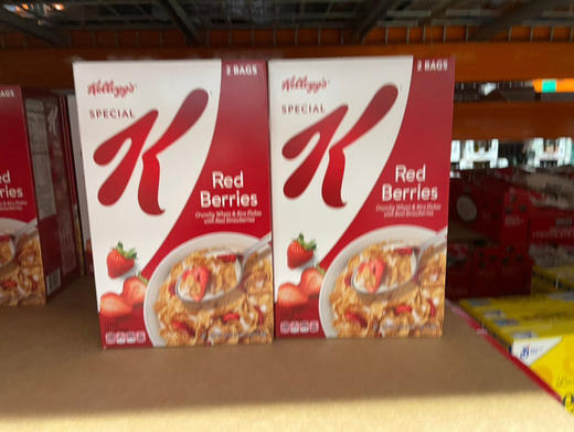 🍓草莓麦片！真心好吃！全麦不发胖！美国原产家乐氏kellogg's 草莓麦米片谷物1.2公斤 一盒里面有2包 商品图1