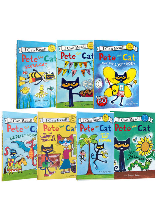 【I can read系列】英文原版 儿童绘本 入门级 I Can Read系列 Pete the Cat 皮特猫7册 商品图0
