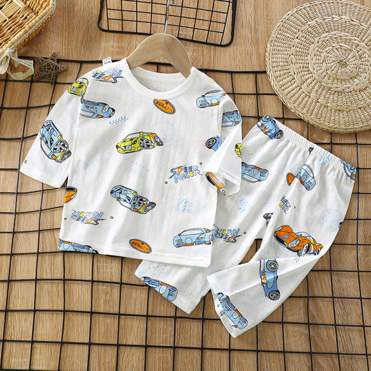 【49元买一套送一套】儿童纯棉A类家居服七分袖睡衣空调服套装 商品图1