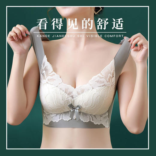 【大码蕾丝，贴身舒适】黛唯梵大码内衣200斤胖mm，大胸显小收副乳防下垂文胸，无痕运动薄款胸罩 商品图6