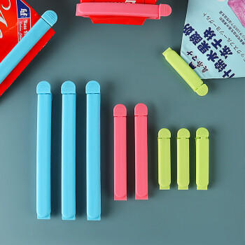 拜杰 食品封口夹子食品夹零食密封夹厨房保鲜袋封口器茶叶袋夹12只 商品图0