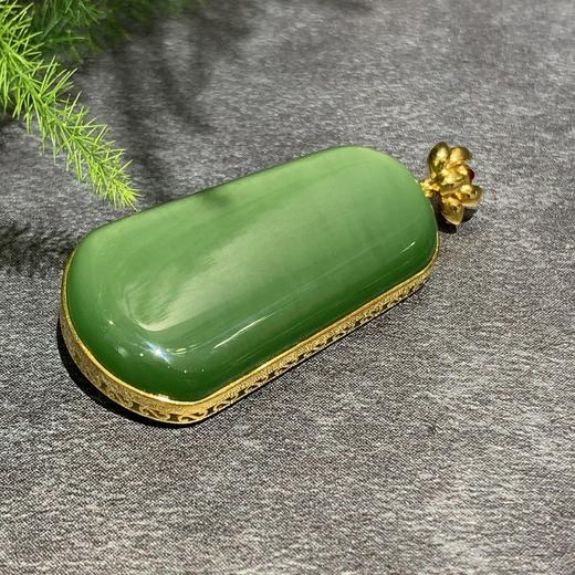 【御珠宫坊】金镶碧玉猫眼吊坠 商品图4