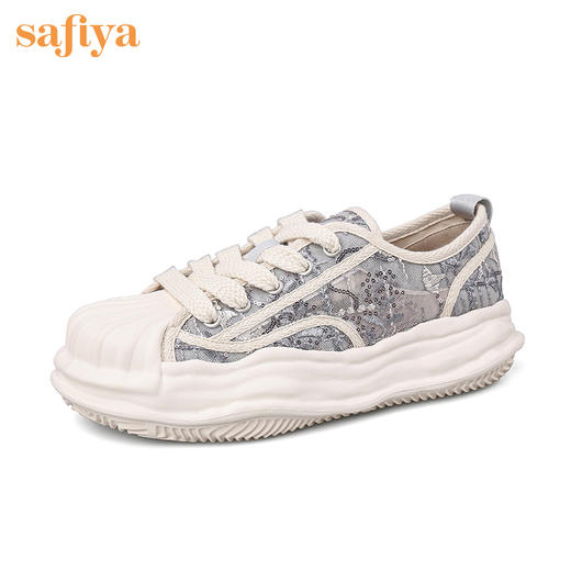 Safiya索菲娅贝壳头刺绣蕾丝溶解底休闲鞋2022秋新款SF23112403 商品图3