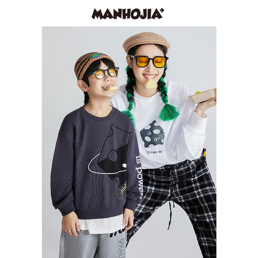 漫画家潮牌童装【芝士就是力量】儿童卫衣秋季新款套头上衣 商品图0