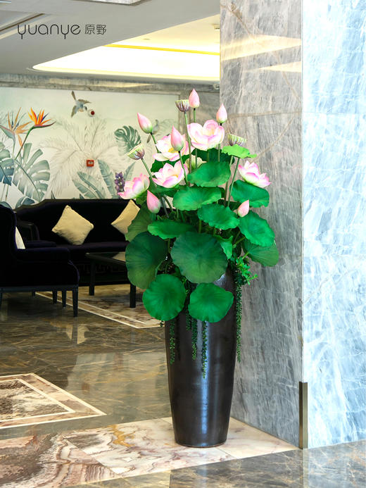酒店旋转门仿真花假花商场大堂大厅摆件落地装饰花售楼处高档摆设 商品图4