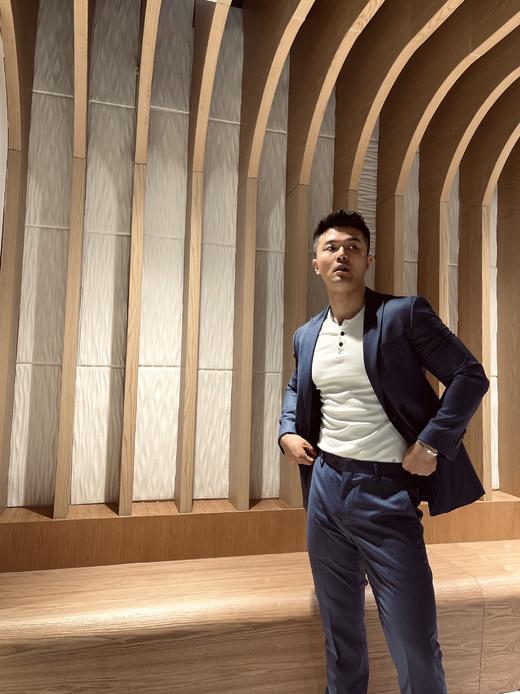 男装修身西服套装 霸道总裁范 黛蓝 进口稀缺面料 J204M4662 商品图2