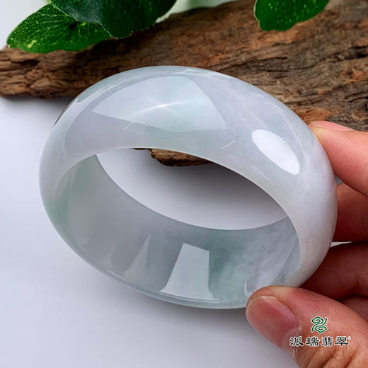 派瑞翡翠 翡翠手镯 糯种 飘花 商品图2