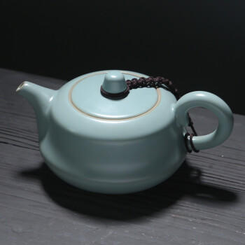 苏氏陶瓷汝窑茶具套装忠义茶壶开片可养金线一壶两茶杯整套功夫茶具节日礼 商品图3