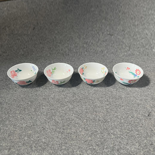 毛瓷四季花卉杯 商品图0