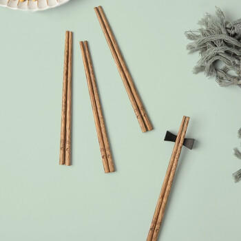 双枪儿童筷子训练筷3岁6岁鸡翅木宝宝筷小学生专用食品级短实木筷 商品图4