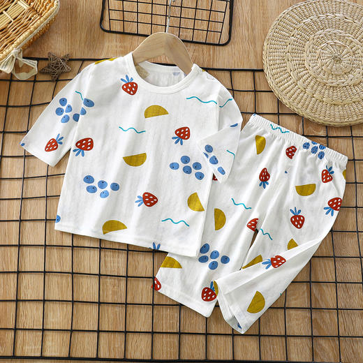 【49元买一套送一套】儿童纯棉A类家居服七分袖睡衣空调服套装 商品图2