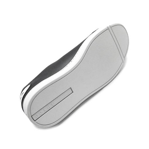 PRADA 普拉达 男士皮革字母徽标印花系带休闲运动鞋 黑色 4E3299 3KE5 F0967 商品图3