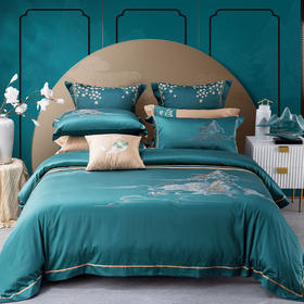 多喜爱 100S全棉色织提花床上用品六件套 富春山景 cs