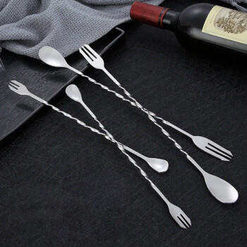 全适304不锈钢长吧勺长柄搅拌棒调酒棒奶茶搅拌勺酒吧匙鸡尾酒调酒勺 商品图5