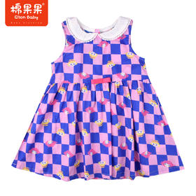 棉果果夏季女童纯棉无袖连衣裙M222702222256
