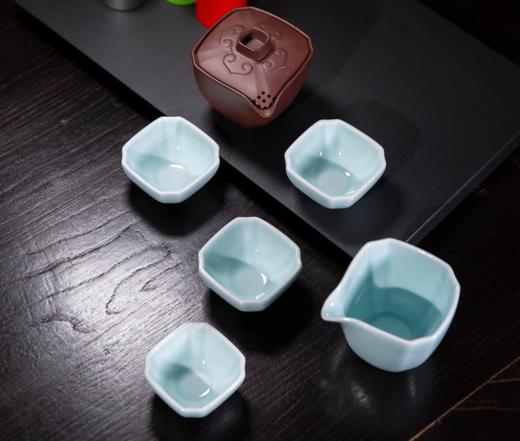 紫气东来·四方如意紫砂青瓷茶具套礼 商品图1