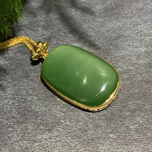 【御珠宫坊】金镶碧玉猫眼吊坠 商品图1