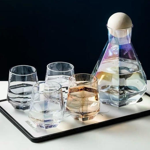 【1壶4杯】冷水壶套装创意玻璃凉水杯北欧钻石网红水壶套装扎啤壶果汁壶套装 商品图6