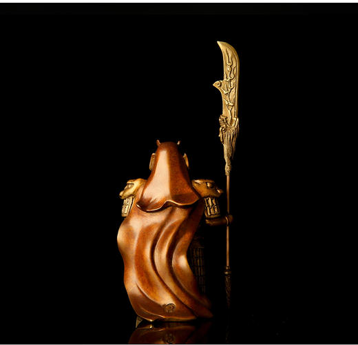 宇达青铜全铜摆件（隆万福）关公武财神 创意 办公室工艺饰品摆件 商品图2