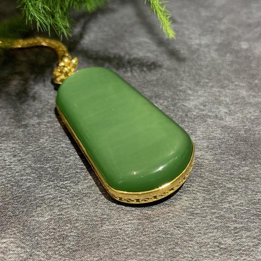 【御珠宫坊】金镶碧玉猫眼吊坠 商品图2