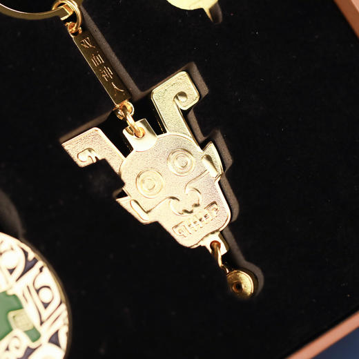 双面神人青铜头像钥匙扣 商品图0