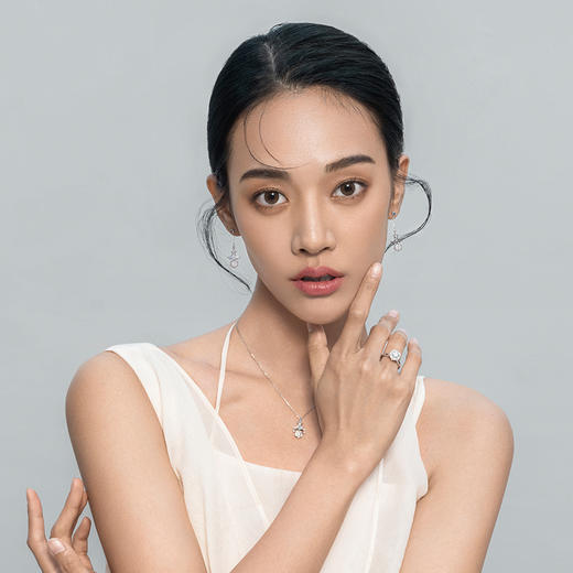 ［东方爱意］18K金钻石耳饰#亭 商品图4