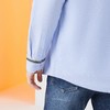 【特价】【牛津纺】柒牌纯棉衬衣织带拼接翻领男秋季123A70500 商品缩略图3