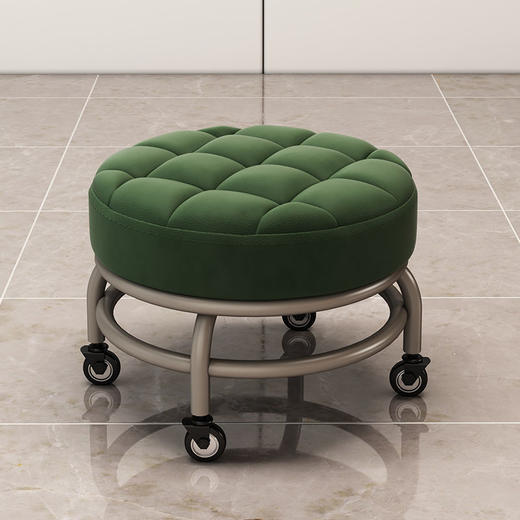 滑轮矮凳带万向轮小凳子家用美缝儿童学步换鞋擦地茶几宝宝圆板凳 商品图7