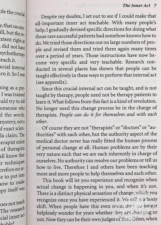 【中商原版】Focusing 英文原版 聚焦心理 生命自觉之道 Gendlin 商品图8