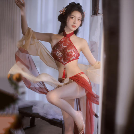 【肌映流霞】古风汉服 情趣内衣 午夜 魅力 睡衣 性感 肚兜  女士内衣 型号:7025 商品图2