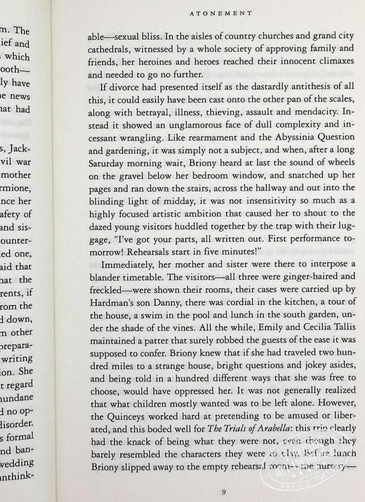 赎罪 英文原版小说英文版 Atonement 英文原版书 英文文学 Ian McEwan 英文小说 商品图8