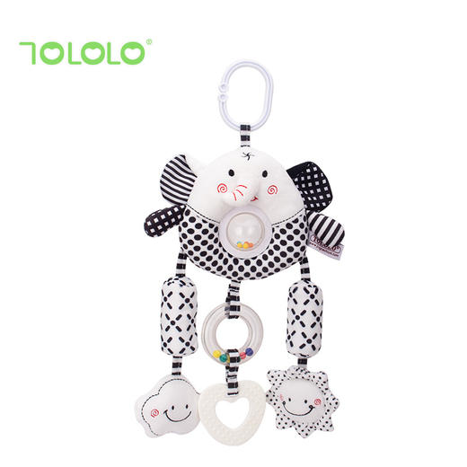 【宝宝视觉发育黑白大风铃】TOLOLO新生儿推车挂件婴儿玩具0-1岁早教床铃摇铃安抚宝宝玩具 商品图5