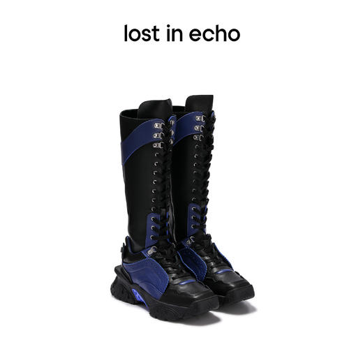 【下架】lost in echoPlayer系列超轻厚底拉链牛津老爹中筒靴烟筒靴小腿靴 商品图0
