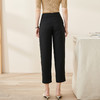 米思阳2024秋季新款时尚通勤黑色九分休闲裤大褶宽松哈伦裤女2103 商品缩略图4