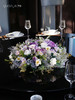 酒店餐桌花饭店餐厅包厢大圆桌中间转盘摆花高端仿真花装饰花摆设 商品缩略图0
