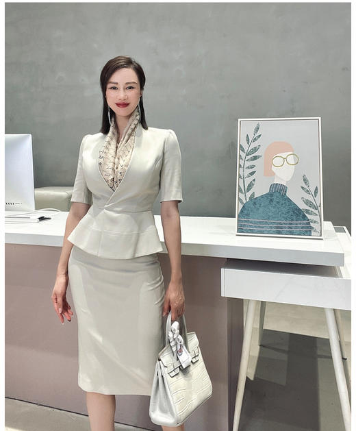 "扶摇东方”JG100080T1XC颈袖添香女装工装职业装气质女神范职业套裙 商品图10