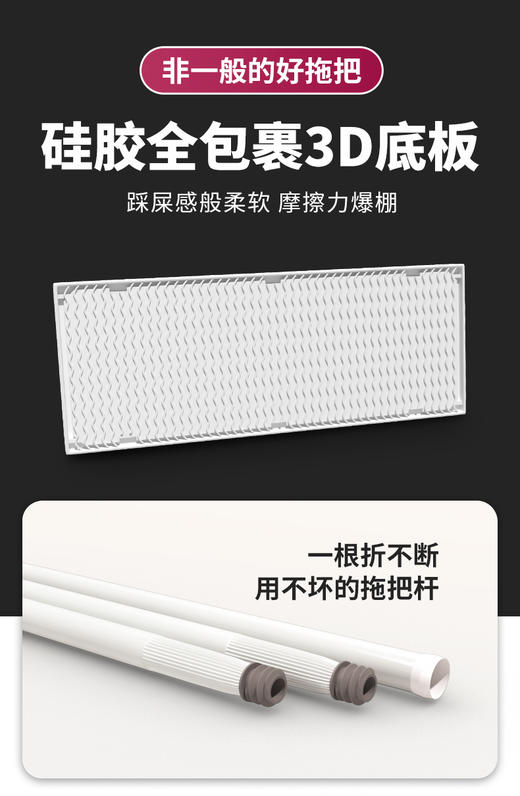 HELLO直播 |inWEJIA静电除尘拖把纸巾组合（丁香医生同款）静电除尘纸拖把吸尘免洗湿纸巾擦地纸家用一次性拖布地板拖地湿巾 商品图2
