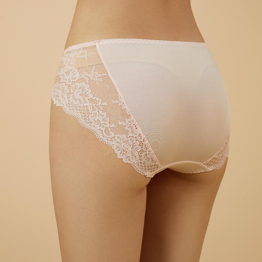 【3条装】金三塔真丝内裤女蕾丝三角裤 100%桑蚕丝舒适透气中腰内裤 （私密物品不支持退换）   NZF9C217 商品图3