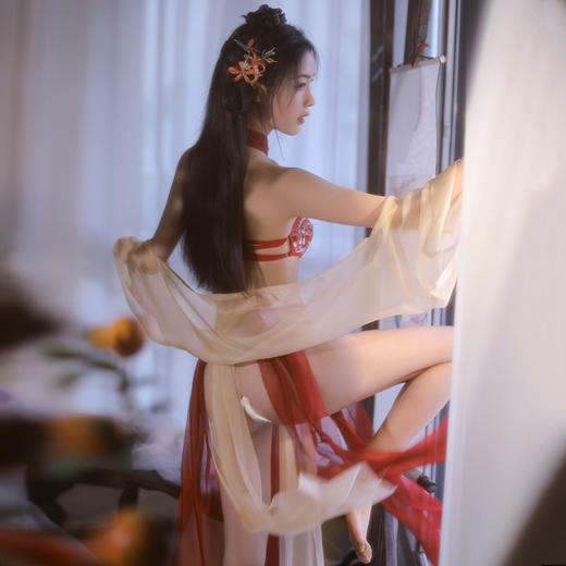 【肌映流霞】古风汉服 情趣内衣 午夜 魅力 睡衣 性感 肚兜  女士内衣 型号:7025 商品图3