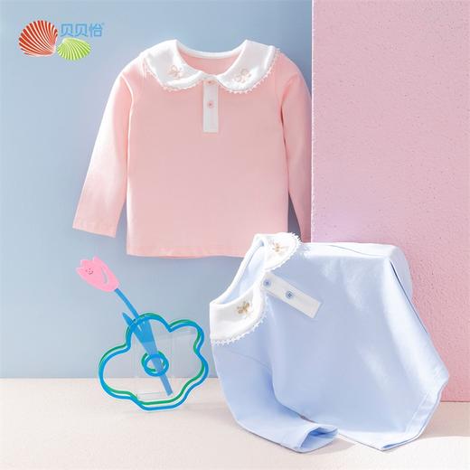 贝贝怡儿童春秋长袖娃娃领可爱休闲卫衣新款女童上衣 商品图2