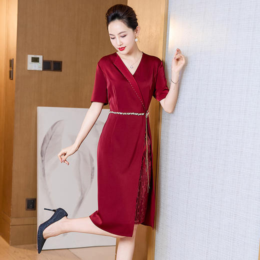 LC-2263夏季薄款婚礼时尚喜婆婆婚宴礼服连衣裙丈母娘结婚高贵裙子 商品图2