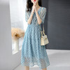 2022夏时尚蓝色轻薄清爽裙子连衣裙 YX9306 商品缩略图2