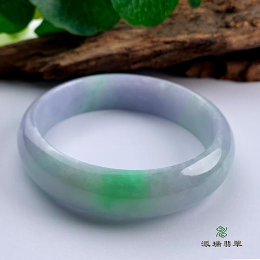 派瑞翡翠 翡翠手镯 糯种 春彩 商品图4