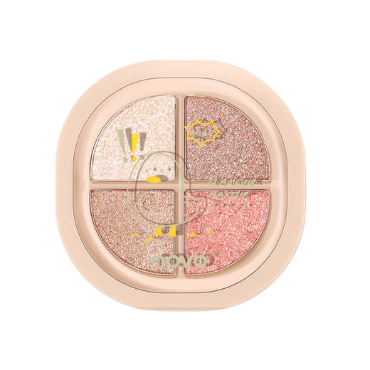 NOVO灵动软糯四色眼影盘 珠光哑光细闪不晕染温柔粉紫芋泥眼影 商品图4