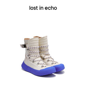 lost in echo Player系列户外风格绗棉填充帆布高帮运动鞋短靴