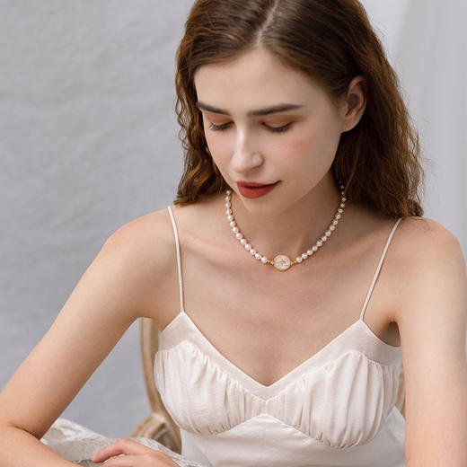 Manreya玛芮雅「以爱之名-爱若星河」淡水AK珍珠法式项链 商品图1