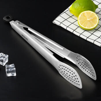 拜杰304不锈钢牛排夹子多功能食品夹烧烤夹厨房面包食物夹烘焙工具 商品图5